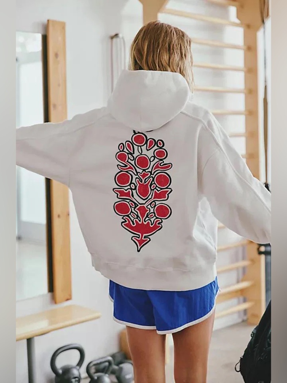 NWT! FP Free People Movement A Cut Above Embroidered Logo Hoodie Sz XS - Picture 1 of 4
